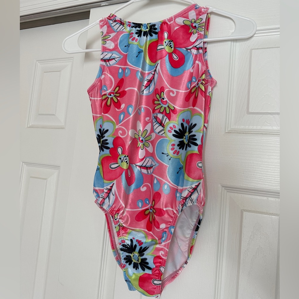 Pink Floral GK Elite Gymnastics Leotard